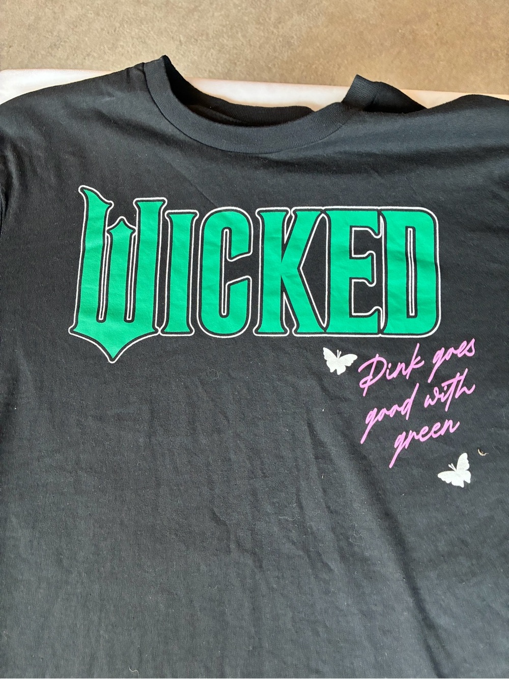 Wicked Graphic Short-Sleeve Tee - Black with Green & Pink Accents